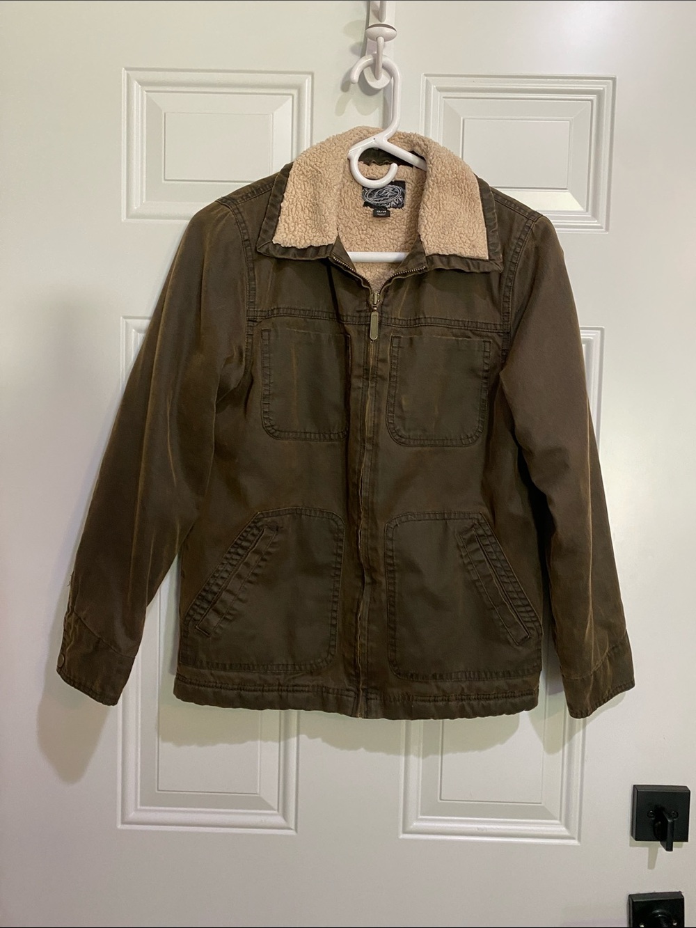 First Wave Brown Sherpa Collar Utility Jacket